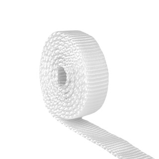 1/2" WHITE POLYESTER, HEAT SET